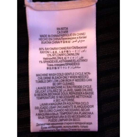 BCBG MaxAzria Knit Wrap Ribbed Crop Top in Black - Picture 8 of 8